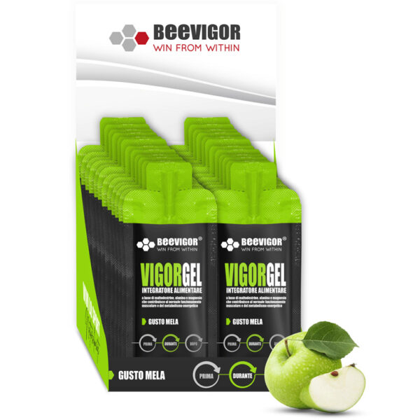 BEEVIGOR Gel gusto Mela - confezione da 24 pz bustine Monodose da 30 ml- Integratore gel per Sport di Endurance con Maltodestrine, Alanina e Magnesio - Made in Italy - Supporta Metabolismo Energetico e Funzione Muscolare - immagine 10